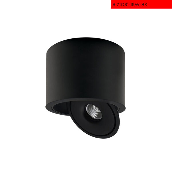 120MM 15W צלינדר מאיה עגול שחור קוטר