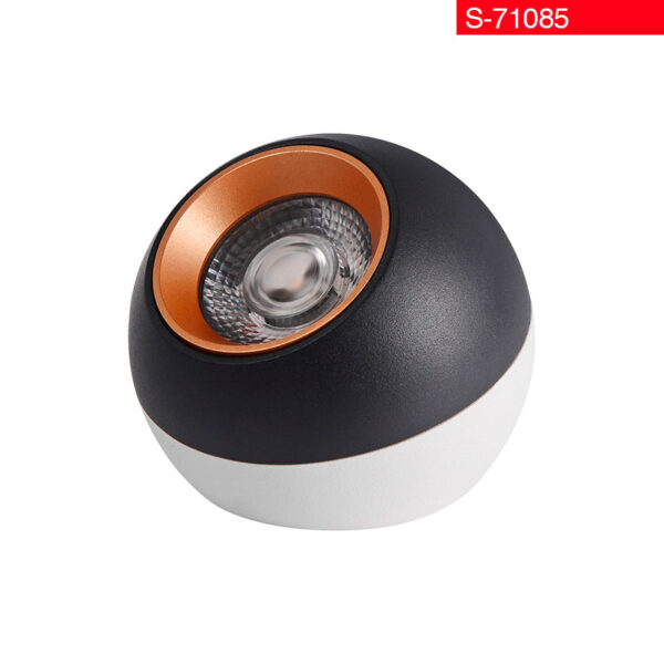 LED ספוט צמוד גדי עגול שחור זהב