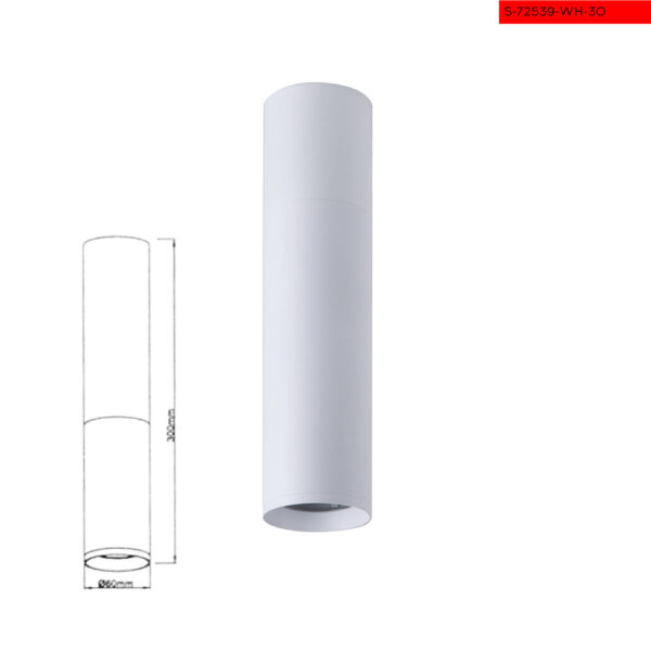 "GU10 30CM צילנדר טאצ' לבן"