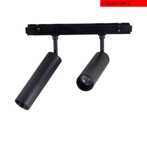 3K 2X5W 48V ספוט ורד זוגי לפס צבירה מגנט שחור
