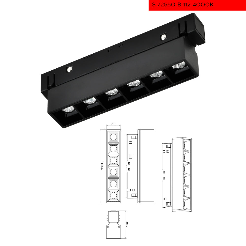 4K 6W 11 48V 6 פס מגנט סאנו עיניים שחור ס"מ