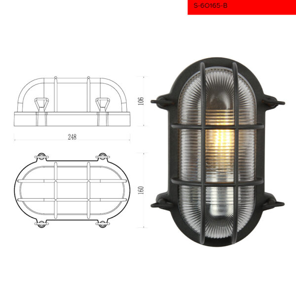 10W B מנורת קיר סוזי לד שחור